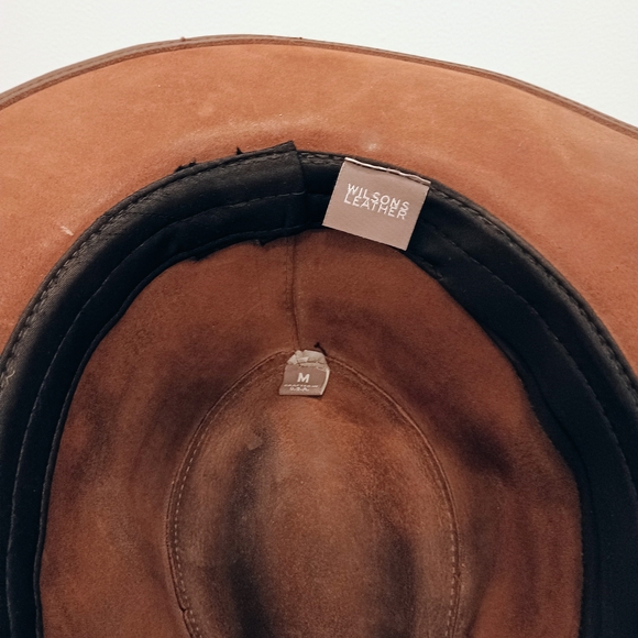 Vintage Wilsons Leather Men's Cowboy Hat with Braided Band - Dark Brown - Medium - Picture 5 of 9